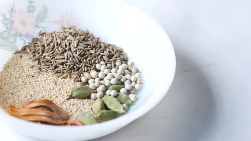 Aromatic Whole Spices in Bowl, Close Up
