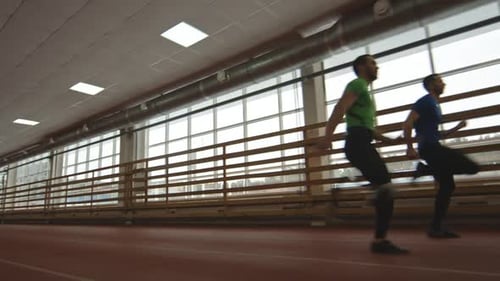 Amputierter Sprinter Running Race