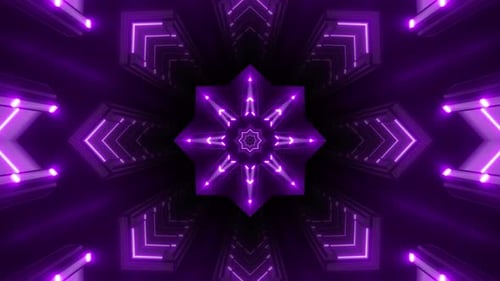 4k Pink Flicker Neon Tunnel