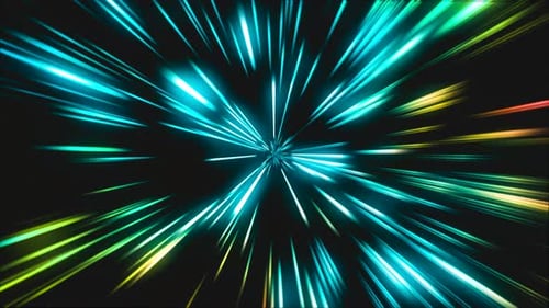 Animation 3D en boucle fluide de la scène du tunnel lumineux pour vos Arrière-plans vidéo