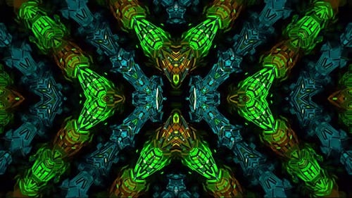 Abstract Glowing Colorful Columns Looped Background