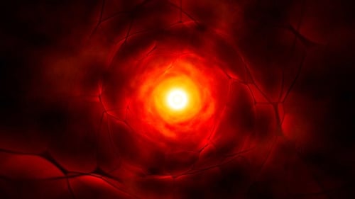 Dark Red Energy Glowing Background Loop 4K