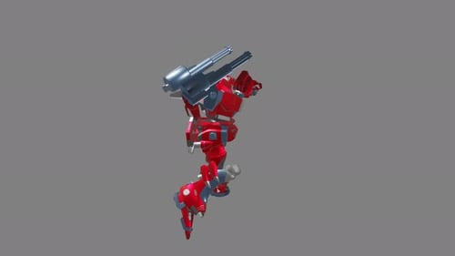 Mecha with style Standing Melee Attack 360 High