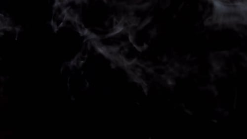 Abstract Swirling Smoke on Black Background
