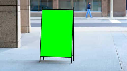 Empty menu board on the street 4k