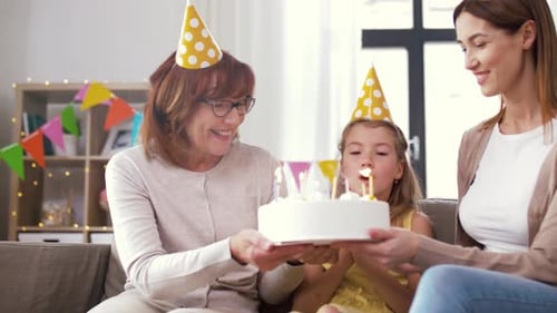 Three Generations Celebrate Birthday at Home