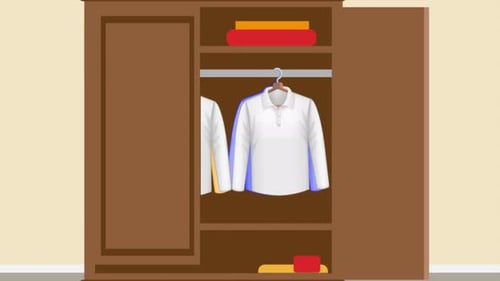 Animated White Shirt Color Customization in Wardrobe