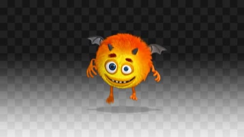 Furry Monster Harry Jumping