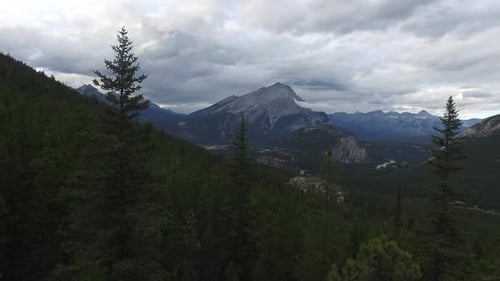 Majestic Mountains and Forest Aerial Landscape