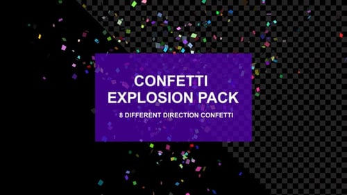Multicolor Celebration Confetti Explosions Pack