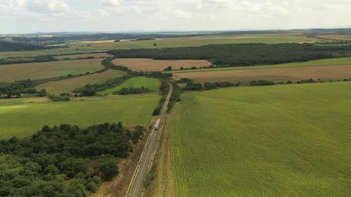 Train Journey Through Green Rural Landscape