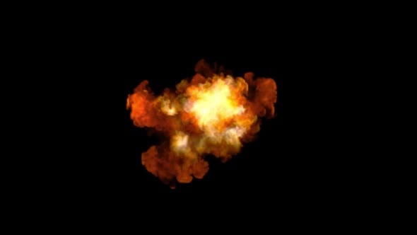 Realistic Fire Explosion Animation with Alpha Channel, Backgrounds ...
