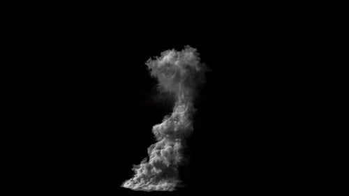 Dynamic Realistic Smoke Plume Rising with Alpha