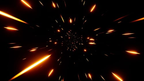 Abstract Fiery Light Speed Warp Tunnel