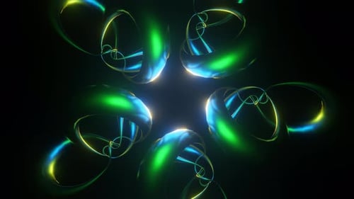 Spiral Kaleidoscope Patterns Animation Geometric Clorful Background