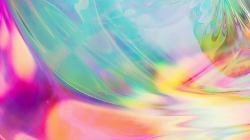 Vibrant Iridescent Abstract Fluid Waves Motion Background
