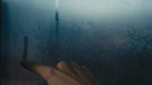 Writing Love on Foggy Glass Window