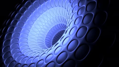 Abstrakte Textur mit blauem Wurmloch oder schwarzem Loch mit runden Formen