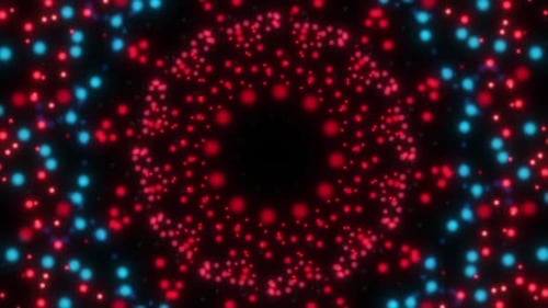 Abstract Glowing Particle Radial Loop Background