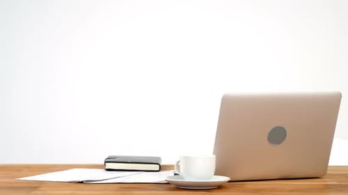 Laptop on office desk