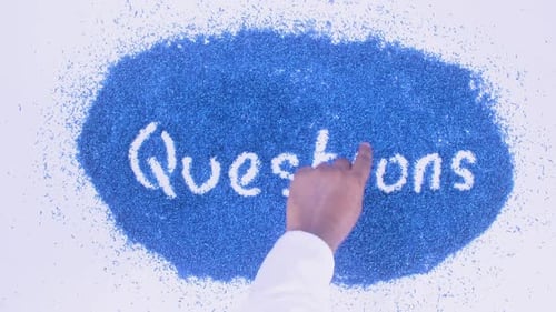 Questions d'écriture bleue