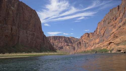 River and rugged cliffs