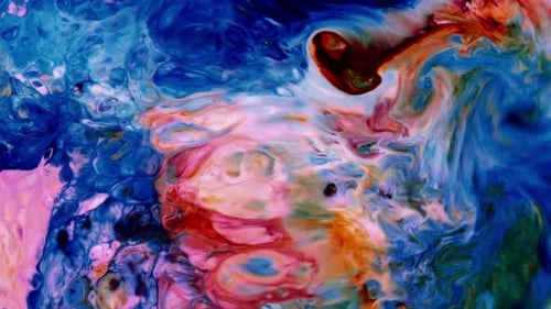 Colorful Abstract Paint Swirling Fluid Art Motion