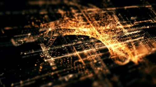 Futuristic Data Matrix Simulation HUD Background 07