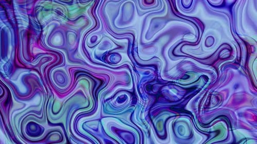 Blau Cyan Farbe Tinte Rauchwelle Liquid Motion Animierter Hintergrund