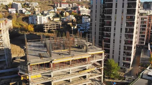 Aerial View Real Estate Construction Site
