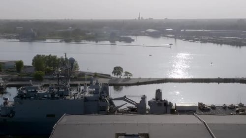 Combat Ships of NATO Countries in the Port of Riga