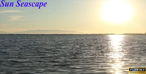 Golden Sunlight on the Ocean Horizon