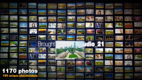 Dynamic 3D Photo Grid Showcase Intro