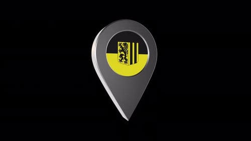 Rotating 3D Map Pointer with Regional Flag Animation