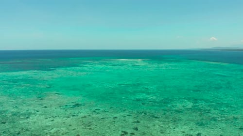 Tropical Landscape with Blue Sea and Lagoon Balabac Palawan Philippines