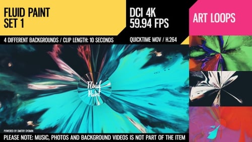 Abstract Fluid Paint Radial Burst Animated Background