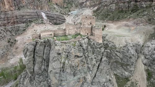 ancient medieval castle ruins