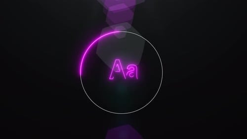 Dynamic Neon Circle Text Logo Reveal