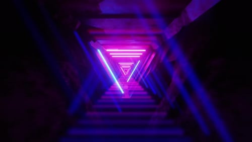 Neon Light Vj Tunnel 4K