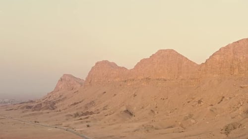 Aerial View of Rocky Mountains in the Desert