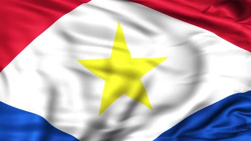 Saba Flag Waving Realistic Animation