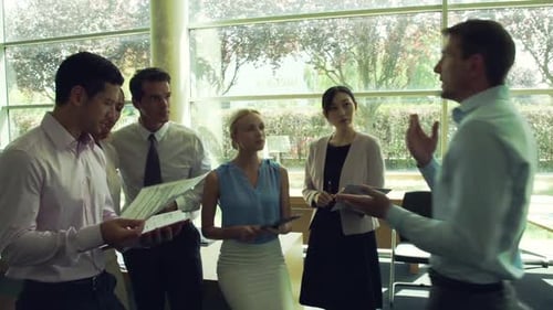 Business Team Receives Good News and Celebrates