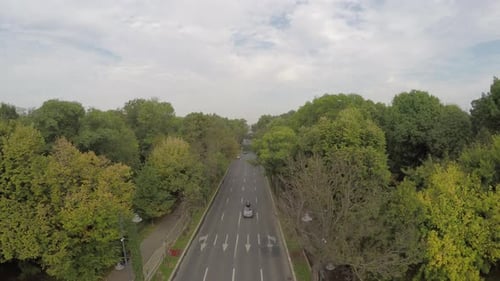 Vue aérienne d'un boulevard