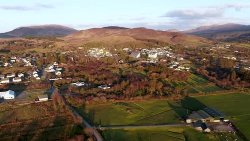 Aerial View of Glenties in County Donegal Ireland