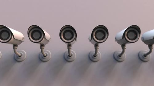 Multiple Security Cameras Panning Motion