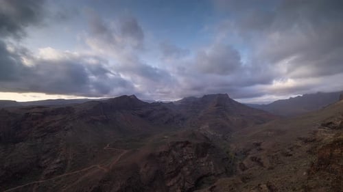 Zeitraffer der Berge von Gran Canaria
