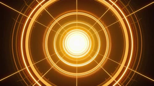 Neon Circular Tunnel