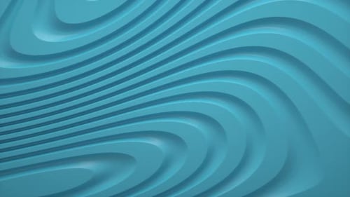Blue organic shape 3d wavy flat background . Trend design 3d render infinite loop