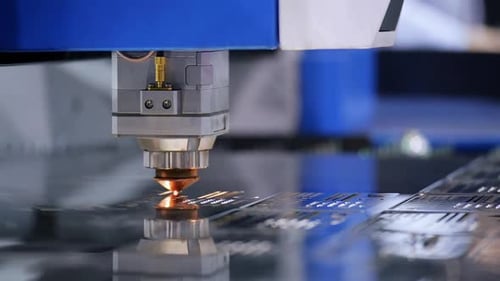 Automated Laser Cutting Machine Precisely Cuts Metal