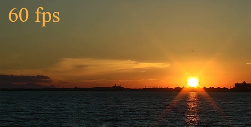 Sun Setting on Ocean Coastline at Dusk